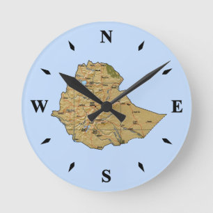Ethiopia Map Clock