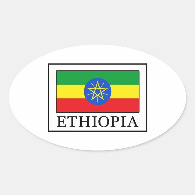 Ethiopia Oval Sticker (Front)