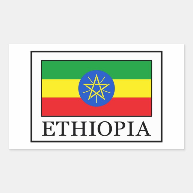 Ethiopia Rectangular Sticker (Front)