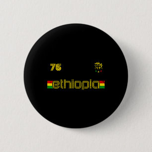 Ethiopia -reggae Rastafari Jamaica Footll Soccer S 6 Cm Round Badge