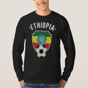 Ethiopia Soccer Ethiopia Flag Football Ethiopian P T-Shirt