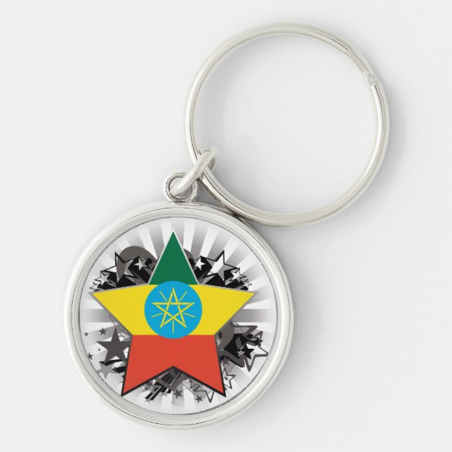 Ethiopia Star Key Ring (Front)
