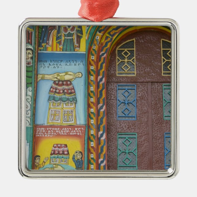 Ethiopia:  Tigray Region, Axum, Christ Church, Metal Tree Decoration (Front)