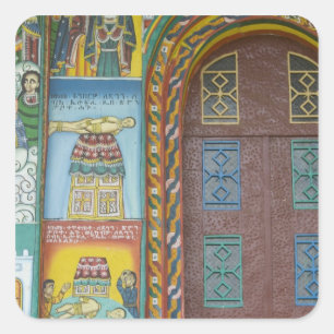 Ethiopia:  Tigray Region, Axum, Christ Church, Square Sticker
