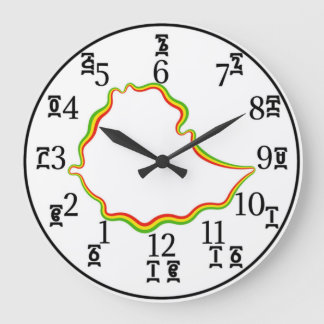 Ethiopia Time Clock - Amharic & English Numbers