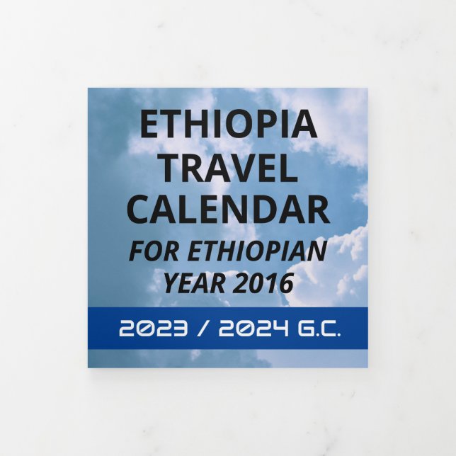 Ethiopia Travel Kit  Tri-Fold Card (Cover)