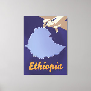 Ethiopia travel poster canvas print
