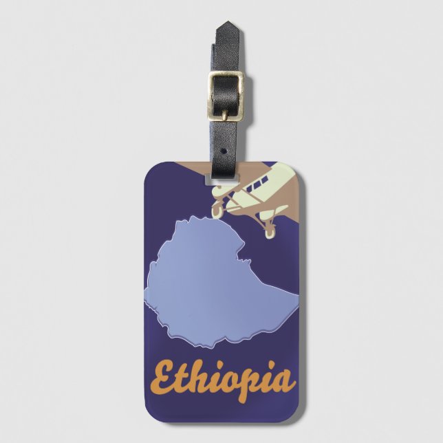 Ethiopia travel poster luggage tag (Front Vertical)