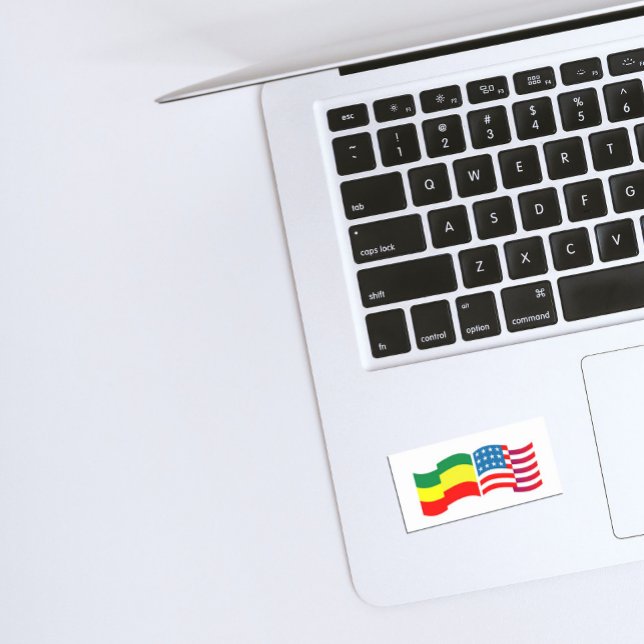 Ethiopia - USA Hat Rectangular Sticker (Creator Uploaded)