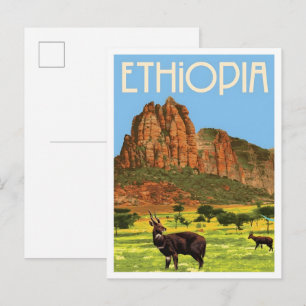 Ethiopia Vintage Travel  Postcard