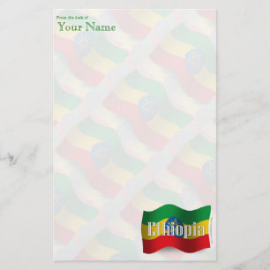 Ethiopia Waving Flag Stationery