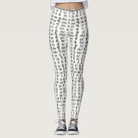 Ethiopian Amharic Alphabet Ge'ez Fidel Leggings
