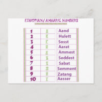 Ethiopian/Amharic Numbers