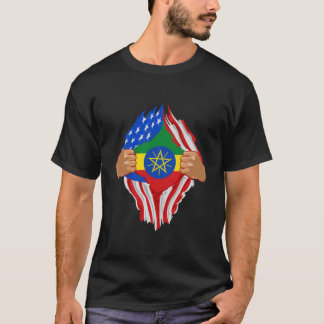 Ethiopian Blood Inside Me Ethiopia Flag Gift T-Shirt
