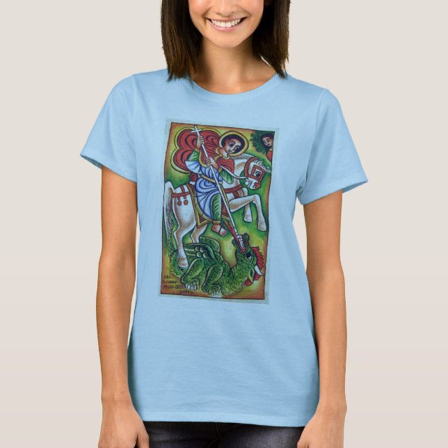 Ethiopian Church Painting - Kidus Gebreal Gabriel T-Shirt (Front)