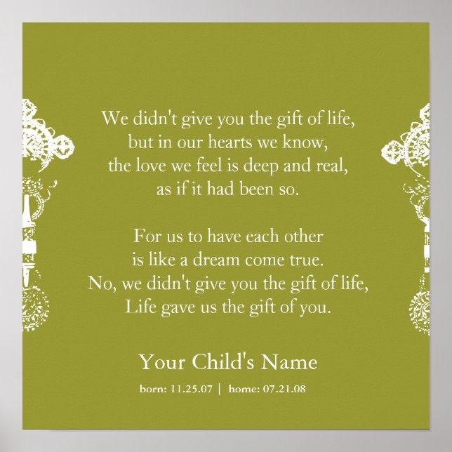 Ethiopian Cross - Adoption Poem Poster (Front)