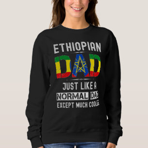 Ethiopian Dad Fathers Day Ethiopia Flag Men Birth Sweatshirt
