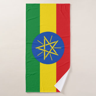 Ethiopian flag bath towel
