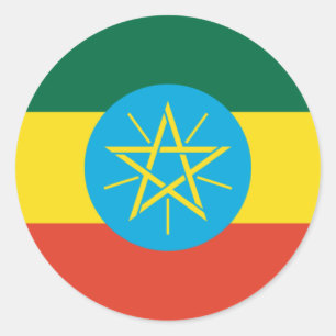 Ethiopian Flag Classic Round Sticker