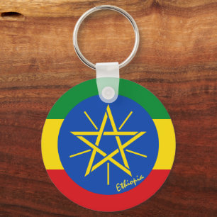 Ethiopian Flag & Ethiopia holiday, patriots /sport Key Ring