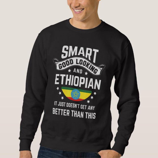 Ethiopian Flag Native Pride  Ethiopia Ethiopian Ro Sweatshirt (Front)