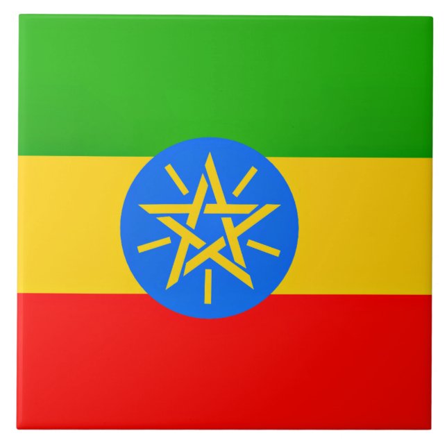 Ethiopian flag tile (Front)