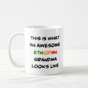 ethiopian grandma, awesome coffee mug