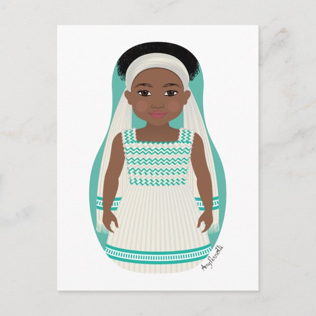 Ethiopian Matryoshka Postcard (Front)