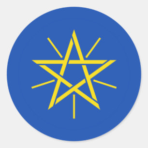 Ethiopian National Emblem, Ethiopia Classic Round Sticker