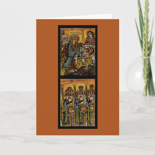 Ethiopian Nativity Icon Card (Front)