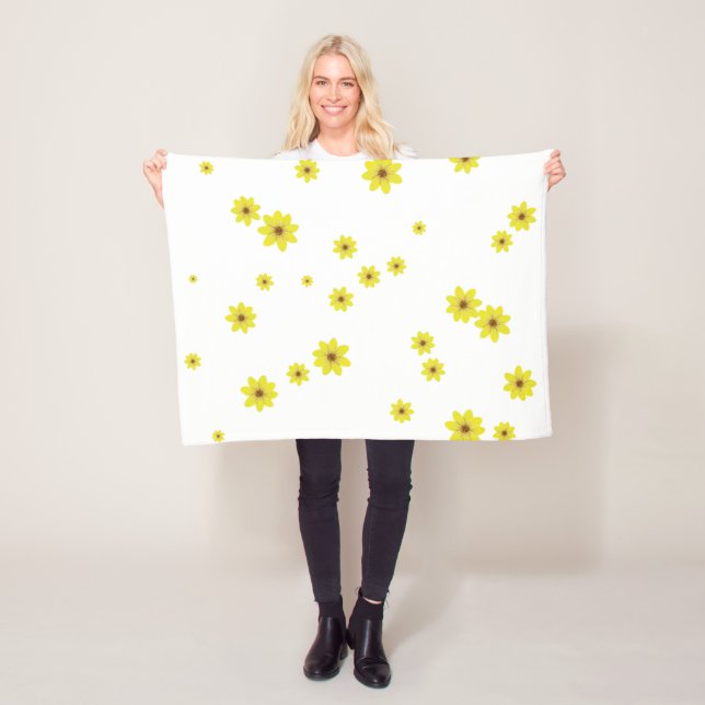 Ethiopian New Year Adey Abeba Fleece Blanket (In Situ)