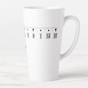 Ethiopian Numeral Clock Latte Mug