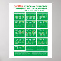 Ethiopian Orthodox Fasting Calendar 2018