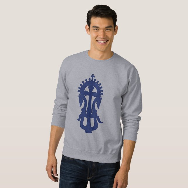 Ethiopian Orthodox Tewahedo Cross Design Sweatshirt (Front Full)