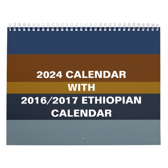 Ethiopian Wall Calendar Converter for Year 2024 (Cover)