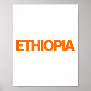 Ethiopian White T-shirt.png Poster