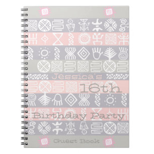 Ethnic 16th Birthday Party Guest Book