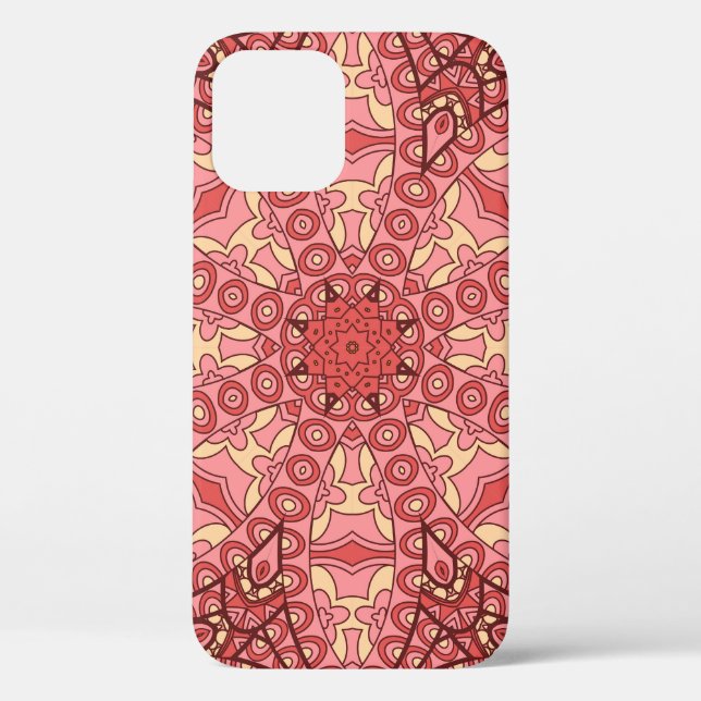 Ethnic Abstract Flower, Mandalas Seamless. Case-Mate iPhone Case (Back)
