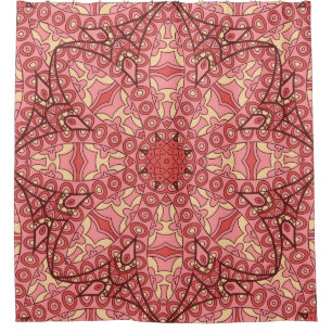 Ethnic Abstract Flower, Mandalas Seamless. Shower Curtain