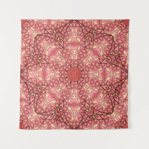 Ethnic Abstract Flower, Mandalas Seamless. Tapestry