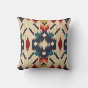 Ethnic Abstract: Tribal Geometric Print. Cushion