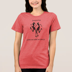 Ethnic, African Art, Awesome African Dance  Tri-Blend Shirt