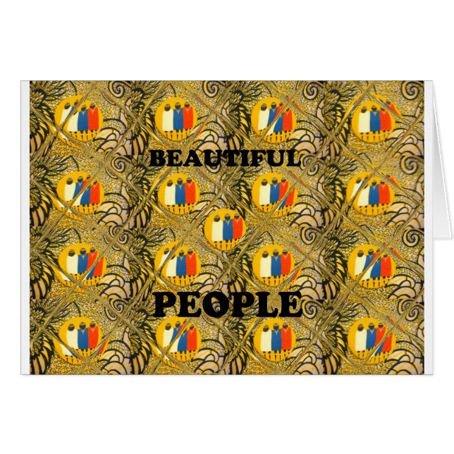 Ethnic African Art Design Print: Beautiful People (Front Horizontal)