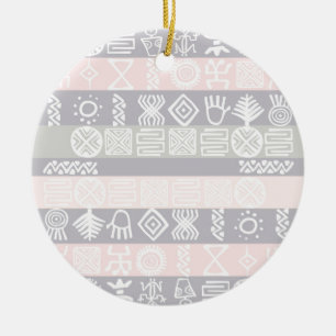 Ethnic African Boho Design Ceramic Tree Decoration