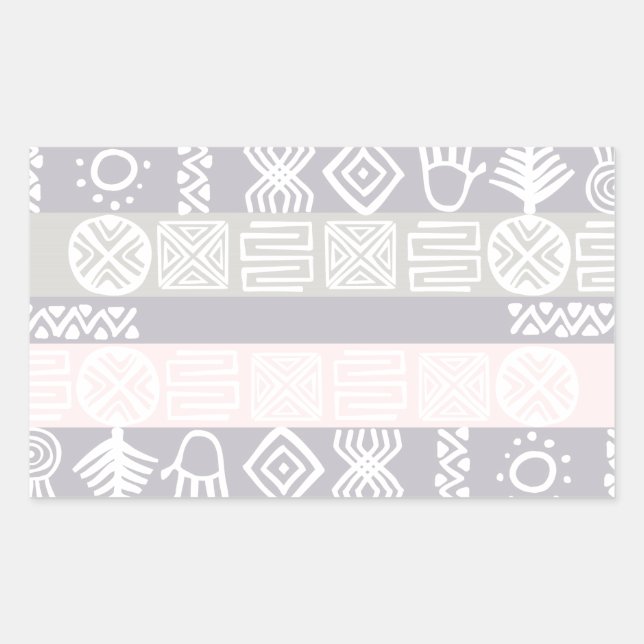 Ethnic African Boho Design Rectangular Sticker (Front)