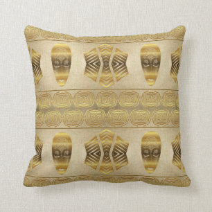 Ethnic african golden pattern. cushion