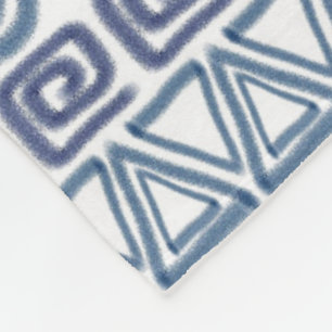 ethnic african hand-drawn pattern fleece blanket