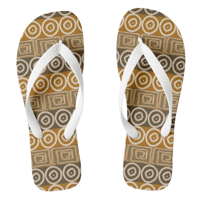 Ethnic african hand-drawn  pattern. jandals (Footbed)