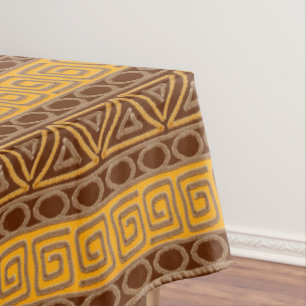 ethnic african hand-drawn pattern tablecloth