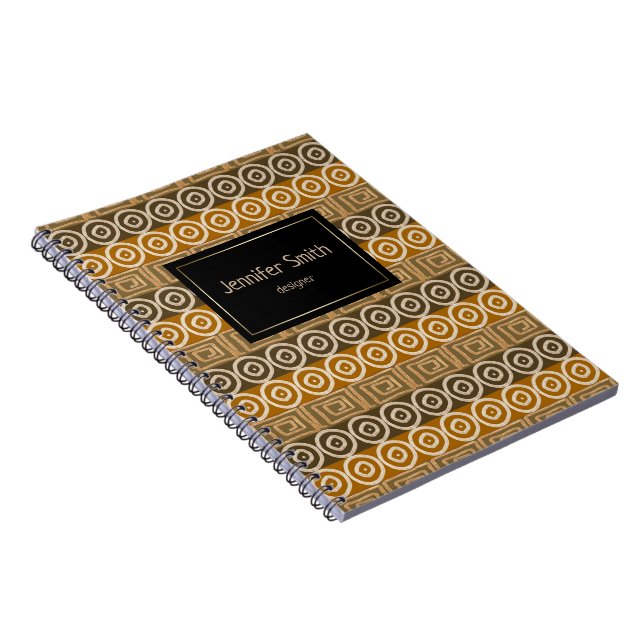 Ethnic african hand-drawn  pattern. Text. Spiral Notebook (Right Side)